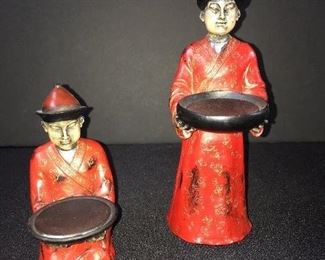 Wooden Asian figurines