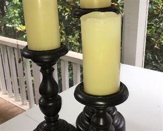 Various size candleholders