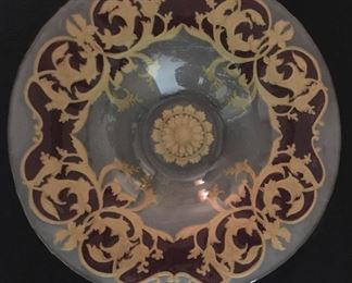 Large gilded decorative bowl