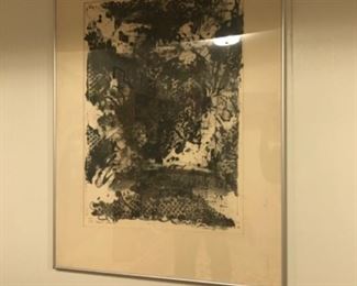 Tosun Bayrak (Istanbul, Turkey 1926-2018) Etching Measures 28” x 36” framed and matted 