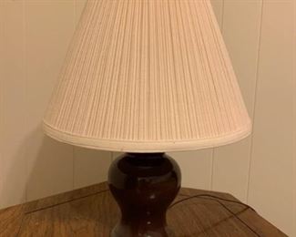 Brown glass lamp