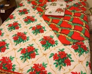 Christmas queen size comforter set reversible