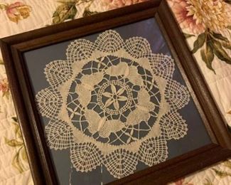 Framed Vintage Doily