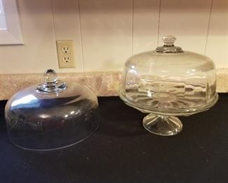 Glass Cake plate with top
