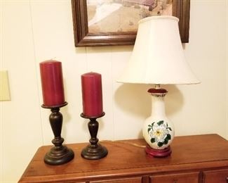 Magnolia Lamp 2 Candlestick holders