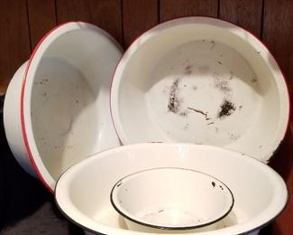 Vintage Enamel Ware bowls