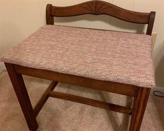 Wooden Vanity Stool