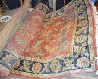 5'6" x 8'6" hand knotted wool rug from India $650