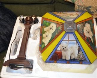 Danbury Mint Bichon Frise Lamp