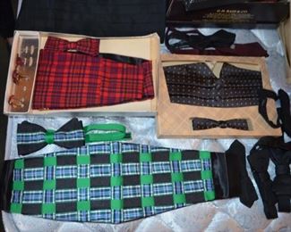 Tuxedo cummerbund & bow tie sets