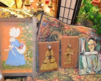 late local folk artist Miss Edna paintings & other original art