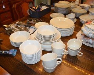 white ironstone set