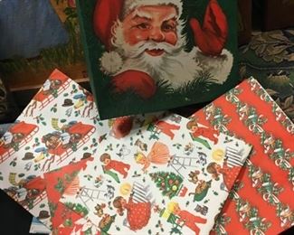 vintage Christmas wrapping paper