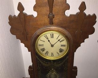 Antique Oak Mantle Clock