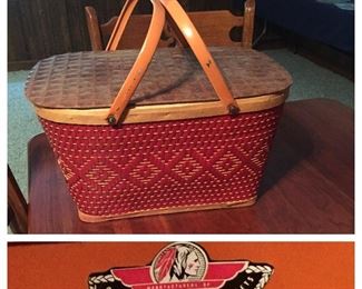 Vintage Red Man Picnic Basket