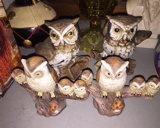 Assorted Owl Figurines