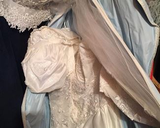 Vintage Bridal Dress/Veil 