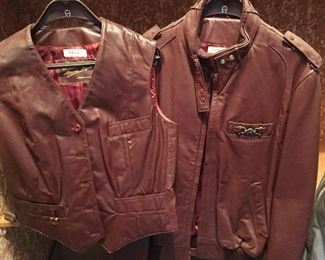 Vintage Etienne Aigner Leather Vest & Jacket