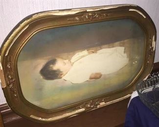 Old Framed Baby Photo