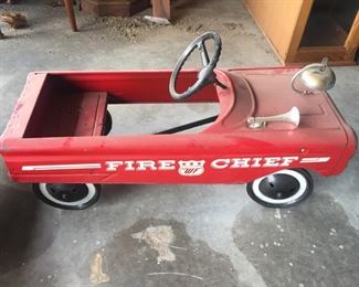 Vintage Fire Chief Pedal Car