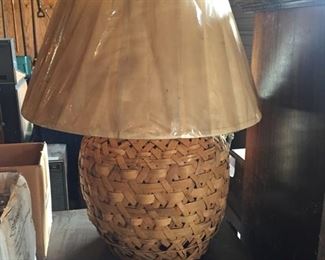Large Wicker Table Lamp