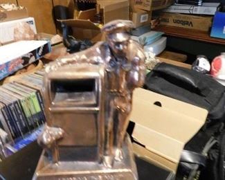 Vinatge Figural Postman Bank