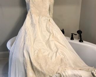 Beaded Wedding Gown with Train