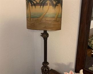 Beautiful Palm Table Lamp