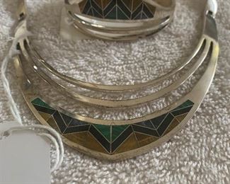Mexico Sterling Necklace and Bracelet