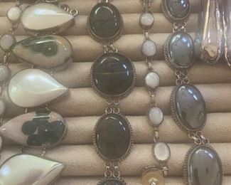 Sterling with Stones Bracelets