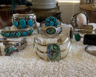 Sterling Jewelry with Turquoise and other Stones