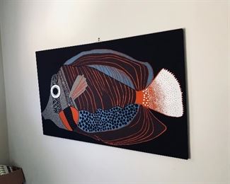 Fish Batik style Wall Hanging -- $40