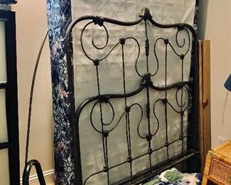 Full-size Black Iron Bed with Mattress Set -- $250
