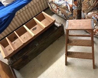 Divided Wooden Tray -- $45                                             Wooden Ladder -- $10