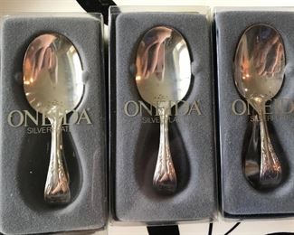 GROUP LOT of 3 Oneida Silver Plated Baby Spoons -- $24