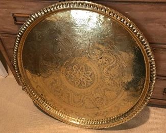 Large Turkish Brass Tray -- $60