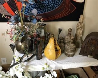 Set of 3 Bottles -- $30                                                             
Brass Vase with Flowers -- $20