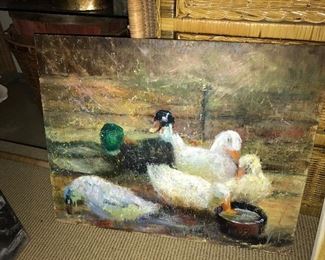 Painting of Geese & Ducks by Kathy Ward -- $75