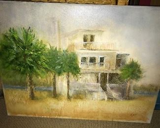 Painting of Beach House by Kathy Ward -- $100