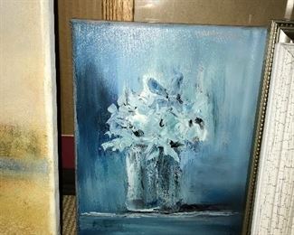 Blue Study of Flowers by Kathy Ward -- $25 