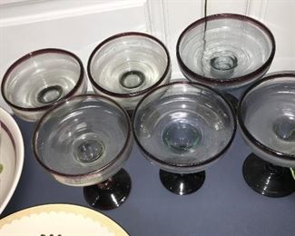 Set of 6 Margarita Glasses -- $24