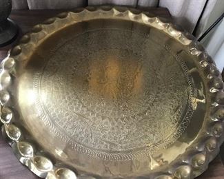 Round India Brass Tray -- $30