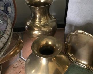 PAIR of Brass Vases -- $10