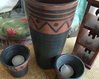 GROUP LOT Southwestern style candle holders -- $15