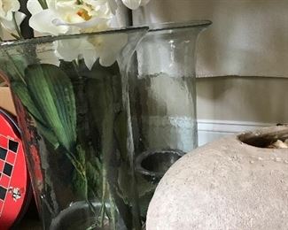 PAIR of (large) Tall Candle holders-- $40