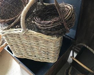 Basket -- $10                                                                                     Large Wooden Storage Box -- $30