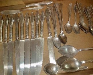 Partial Set Holmes & Edwards silver plated flatware -- $70