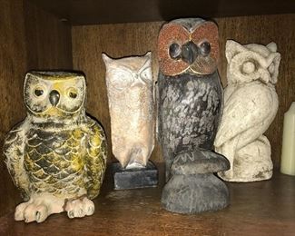 GROUP LOT Large Owls -- $40