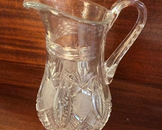 Cut glass pitcher