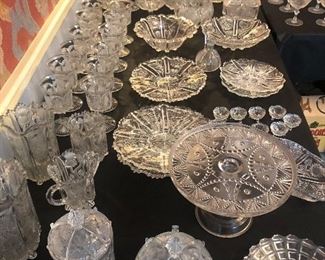 Thorn and thistle pattern glassware